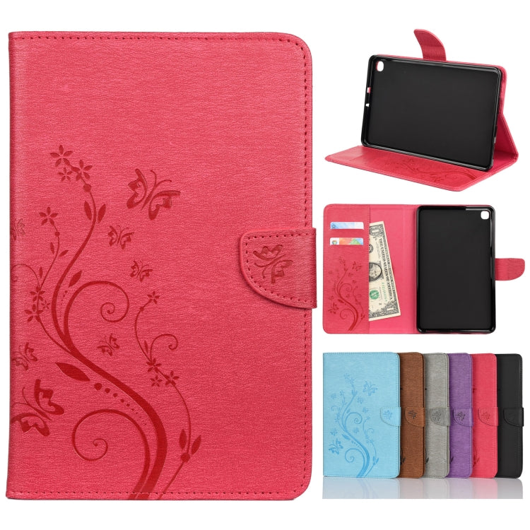 Butterfly Flower Embossing Pattern Horizontal Flip Leather Case with Holder & Card Slots & Wallet, For Samsung Galaxy Tab A7 10.4 (2020), For Samsung Galaxy Tab A 8.4 (2020), For Samsung Galaxy Tab S8 / Galaxy Tab S7, For Samsung Galaxy Tab S6