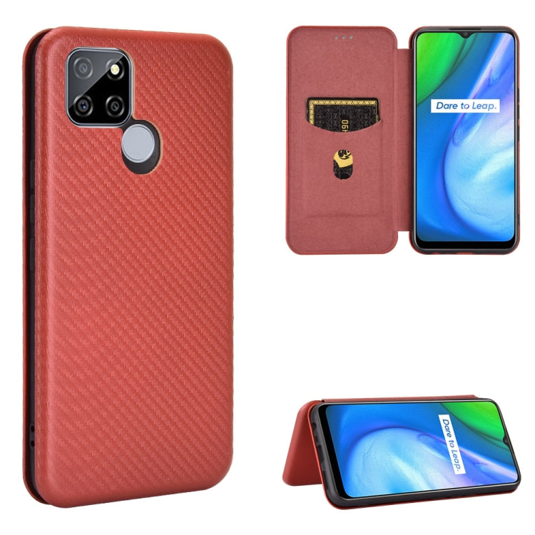 Carbon Fiber Texture Magnetic Horizontal Flip TPU + PC + PU Leather Case with Card Slot, For OPPO Realme V3, For Samsung Galaxy A42 5G, For Vivo Y20 / Y20i (Indian), For Xiaomi Poco X3 NFC, For Xiaomi Redmi K30 Ultra
