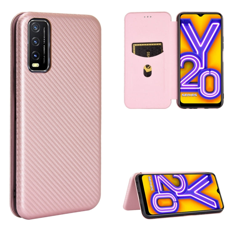 Carbon Fiber Texture Magnetic Horizontal Flip TPU + PC + PU Leather Case with Card Slot, For OPPO Realme V3, For Samsung Galaxy A42 5G, For Vivo Y20 / Y20i (Indian), For Xiaomi Poco X3 NFC, For Xiaomi Redmi K30 Ultra