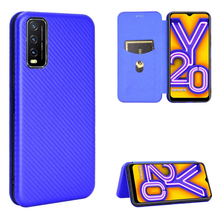 Carbon Fiber Texture Magnetic Horizontal Flip TPU + PC + PU Leather Case with Card Slot, For OPPO Realme V3, For Samsung Galaxy A42 5G, For Vivo Y20 / Y20i (Indian), For Xiaomi Poco X3 NFC, For Xiaomi Redmi K30 Ultra