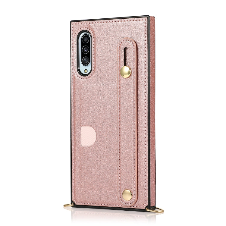 Wrist Strap PU+TPU Shockproof Protective Case with Crossbody Lanyard & Holder & Card Slot, For Samsung Galaxy A90 5G, For Samsung Galaxy Note9, For Samsung Galaxy Note 10, For Samsung Galaxy Note 10 Pro, For Samsung Galaxy S9, For Samsung Galaxy S9 Plu...