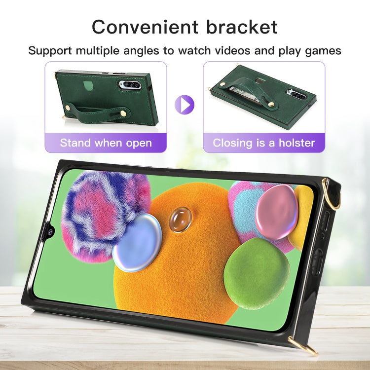 Wrist Strap PU+TPU Shockproof Protective Case with Crossbody Lanyard & Holder & Card Slot, For Samsung Galaxy A90 5G, For Samsung Galaxy Note9, For Samsung Galaxy Note 10, For Samsung Galaxy Note 10 Pro, For Samsung Galaxy S9, For Samsung Galaxy S9 Plu...