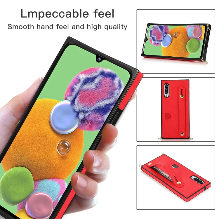 Wrist Strap PU+TPU Shockproof Protective Case with Crossbody Lanyard & Holder & Card Slot, For Samsung Galaxy A90 5G, For Samsung Galaxy Note9, For Samsung Galaxy Note 10, For Samsung Galaxy Note 10 Pro, For Samsung Galaxy S9, For Samsung Galaxy S9 Plu...