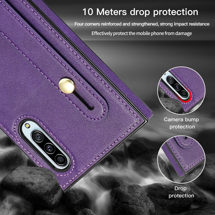 Wrist Strap PU+TPU Shockproof Protective Case with Crossbody Lanyard & Holder & Card Slot, For Samsung Galaxy A90 5G, For Samsung Galaxy Note9, For Samsung Galaxy Note 10, For Samsung Galaxy Note 10 Pro, For Samsung Galaxy S9, For Samsung Galaxy S9 Plu...