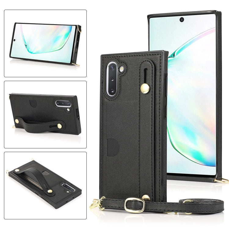 Wrist Strap PU+TPU Shockproof Protective Case with Crossbody Lanyard & Holder & Card Slot, For Samsung Galaxy A90 5G, For Samsung Galaxy Note9, For Samsung Galaxy Note 10, For Samsung Galaxy Note 10 Pro, For Samsung Galaxy S9, For Samsung Galaxy S9 Plu...