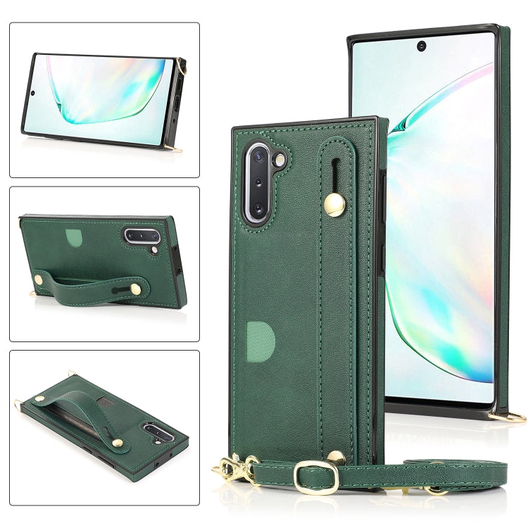Wrist Strap PU+TPU Shockproof Protective Case with Crossbody Lanyard & Holder & Card Slot, For Samsung Galaxy A90 5G, For Samsung Galaxy Note9, For Samsung Galaxy Note 10, For Samsung Galaxy Note 10 Pro, For Samsung Galaxy S9, For Samsung Galaxy S9 Plu...