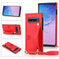 Wrist Strap PU+TPU Shockproof Protective Case with Crossbody Lanyard & Holder & Card Slot, For Samsung Galaxy A90 5G, For Samsung Galaxy Note9, For Samsung Galaxy Note 10, For Samsung Galaxy Note 10 Pro, For Samsung Galaxy S9, For Samsung Galaxy S9 Plu...