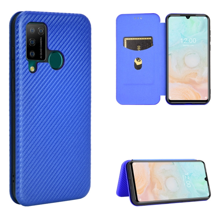 Carbon Fiber Texture Magnetic Horizontal Flip TPU + PC + PU Leather Case with Card Slot, For Galaxy M51 (Side Fingerprint), For DOOGEE N20 Pro