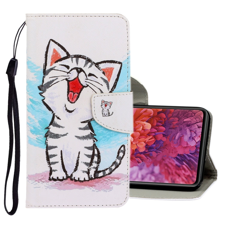 3D Colored Drawing Horizontal Flip PU Leather Case with Holder & Card Slots & Wallet