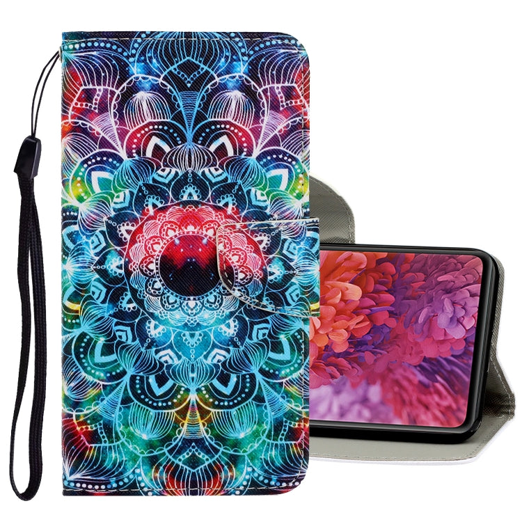 3D Colored Drawing Horizontal Flip PU Leather Case with Holder & Card Slots & Wallet