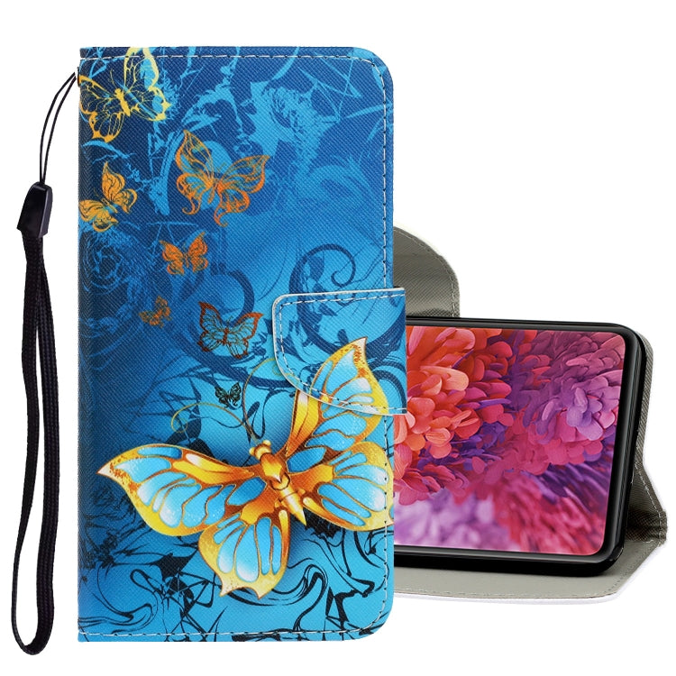 3D Colored Drawing Horizontal Flip PU Leather Case with Holder & Card Slots & Wallet
