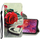 3D Colored Drawing Horizontal Flip PU Leather Case with Holder & Card Slots & Wallet
