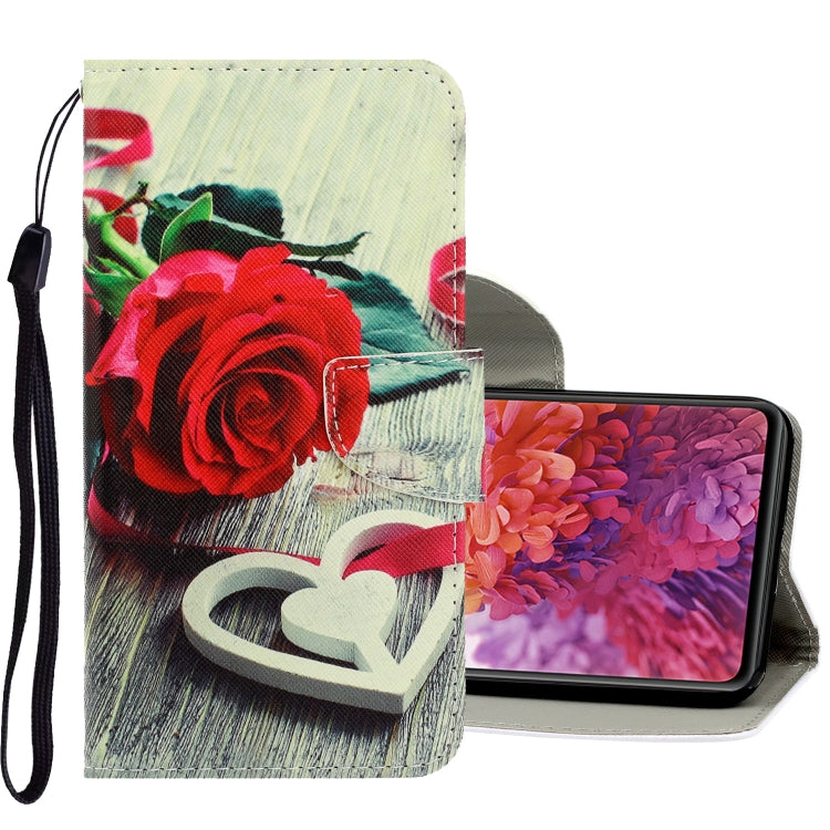 3D Colored Drawing Horizontal Flip PU Leather Case with Holder & Card Slots & Wallet