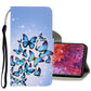 3D Colored Drawing Horizontal Flip PU Leather Case with Holder & Card Slots & Wallet