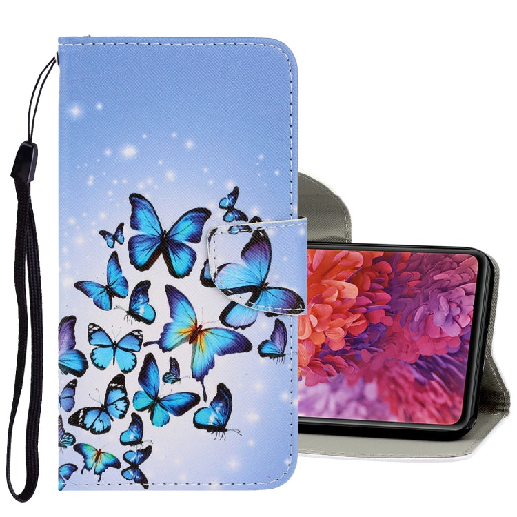 3D Colored Drawing Horizontal Flip PU Leather Case with Holder & Card Slots & Wallet
