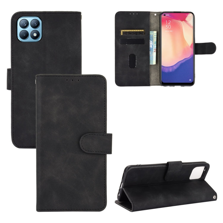 Solid Color Skin Feel Magnetic Buckle Horizontal Flip Calf Texture PU Leather Case with Holder & Card Slots & Wallet, For OPPO Reno4 SE, For Samsung Galaxy M51(European Version)