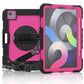 Shockproof Colorful Silicone + PC Protective Case with Holder & Shoulder Strap & Hand Strap & Pen Slot, For iPad Air 2022 / 2020 10.9, For Samsung Galaxy Tab A7 (2020) T500/T505