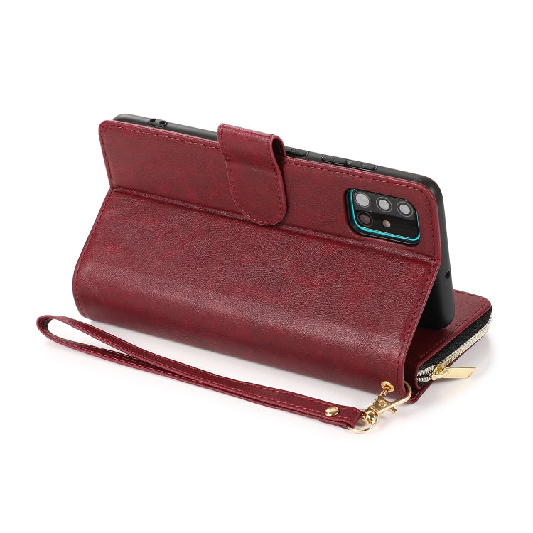 Zipper Wallet Bag Horizontal Flip PU Leather Case with Holder & 9 Card Slots & Wallet & Lanyard & Photo Frame, For Samsung Galaxy A51, For Samsung Galaxy A51 5G, For Samsung Galaxy A70, For Samsung Galaxy A71, For Samsung Galaxy A71 5G�����������������...