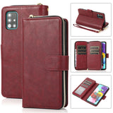 Zipper Wallet Bag Horizontal Flip PU Leather Case with Holder & 9 Card Slots & Wallet & Lanyard & Photo Frame, For Samsung Galaxy A51, For Samsung Galaxy A51 5G, For Samsung Galaxy A70, For Samsung Galaxy A71, For Samsung Galaxy A71 5G�����������������...