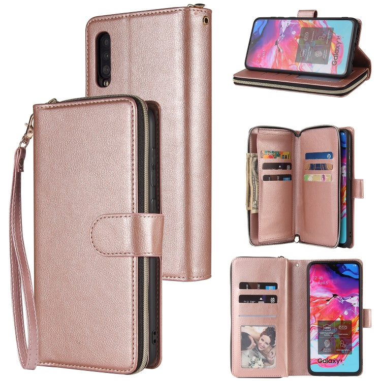 Zipper Wallet Bag Horizontal Flip PU Leather Case with Holder & 9 Card Slots & Wallet & Lanyard & Photo Frame, For Samsung Galaxy A51, For Samsung Galaxy A51 5G, For Samsung Galaxy A70, For Samsung Galaxy A71, For Samsung Galaxy A71 5G�����������������...