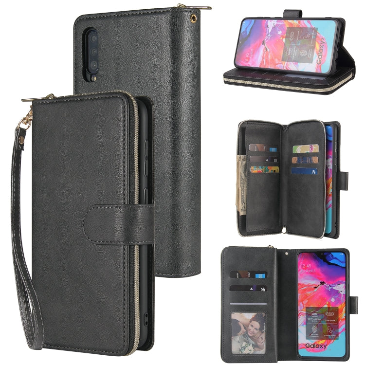 Zipper Wallet Bag Horizontal Flip PU Leather Case with Holder & 9 Card Slots & Wallet & Lanyard & Photo Frame, For Samsung Galaxy A51, For Samsung Galaxy A51 5G, For Samsung Galaxy A70, For Samsung Galaxy A71, For Samsung Galaxy A71 5G�����������������...