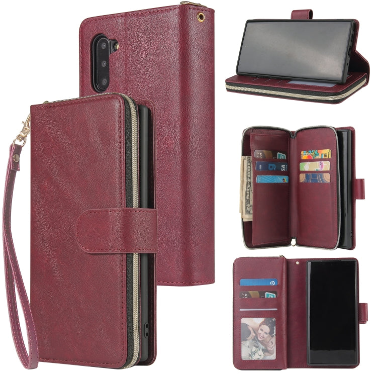 Zipper Wallet Bag Horizontal Flip PU Leather Case with Holder & 9 Card Slots & Wallet & Lanyard & Photo Frame, For Samsung Galaxy A51, For Samsung Galaxy A51 5G, For Samsung Galaxy A70, For Samsung Galaxy A71, For Samsung Galaxy A71 5G�����������������...