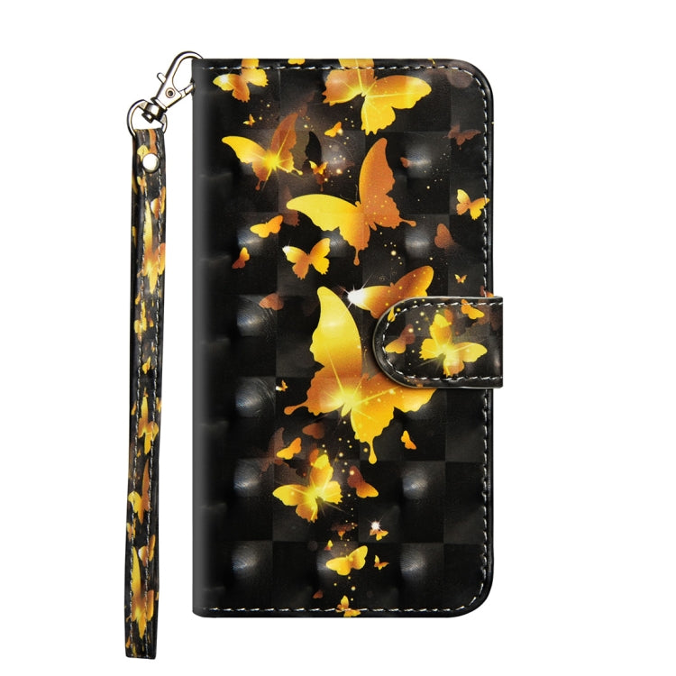 3D Painted Pattern Horizontal Flip TPU + PU Leather Case with Holder & Wallet & Card Slots & Lanyard