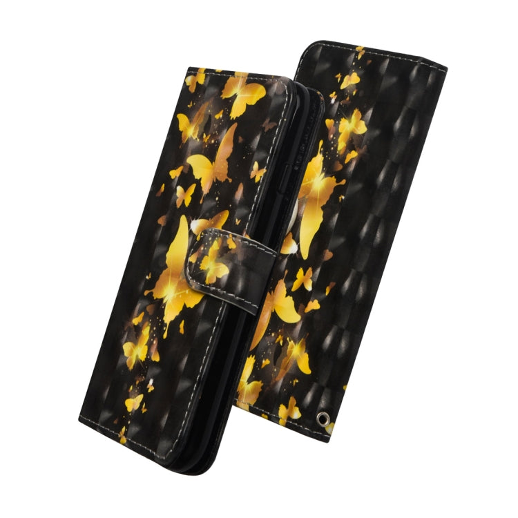3D Painted Pattern Horizontal Flip TPU + PU Leather Case with Holder & Wallet & Card Slots & Lanyard