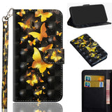 3D Painted Pattern Horizontal Flip TPU + PU Leather Case with Holder & Wallet & Card Slots & Lanyard