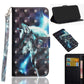 3D Painted Pattern Horizontal Flip TPU + PU Leather Case with Holder & Wallet & Card Slots & Lanyard