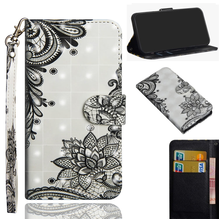 3D Painted Pattern Horizontal Flip TPU + PU Leather Case with Holder & Wallet & Card Slots & Lanyard