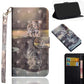 3D Painted Pattern Horizontal Flip TPU + PU Leather Case with Holder & Wallet & Card Slots & Lanyard