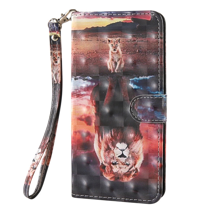 3D Painted Pattern Horizontal Flip TPU + PU Leather Case with Holder & Card Slots & Wallet & Lanyard