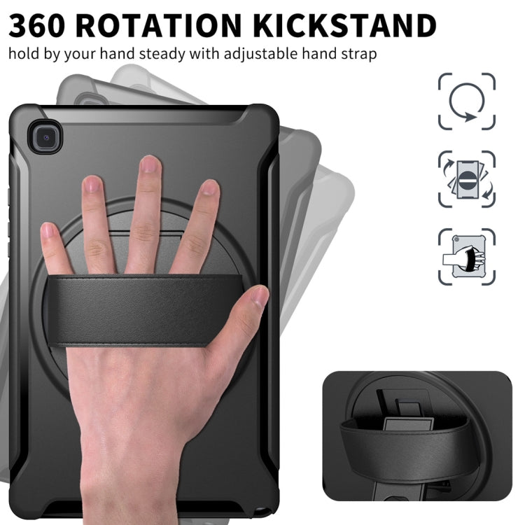 360 Degree Rotation PC + TPU Protective Case with Holder & Hand Strap, For Samsung Galaxy Tab A7 10.4 (2020)