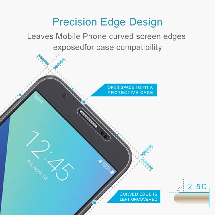 10 PCS 0.26mm 9H 2.5D Tempered Glass Film for Samsung Galaxy J7 V, For Galaxy J7 V(10 PCS)