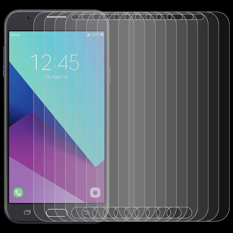 10 PCS 0.26mm 9H 2.5D Tempered Glass Film for Samsung Galaxy J7 V, For Galaxy J7 V(10 PCS)