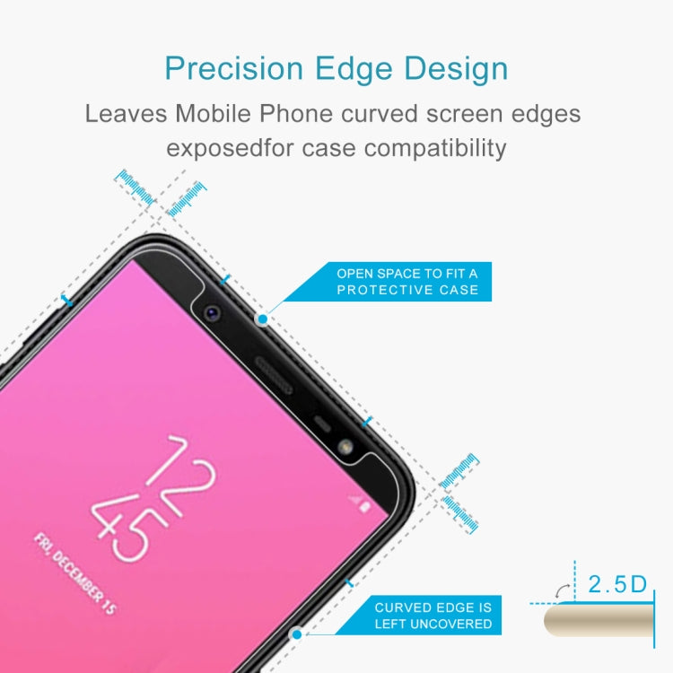 9H 2.5D Tempered Glass Film for Galaxy J8 (2018), For Galaxy J8 (2018) 2.5D (1 PCS)