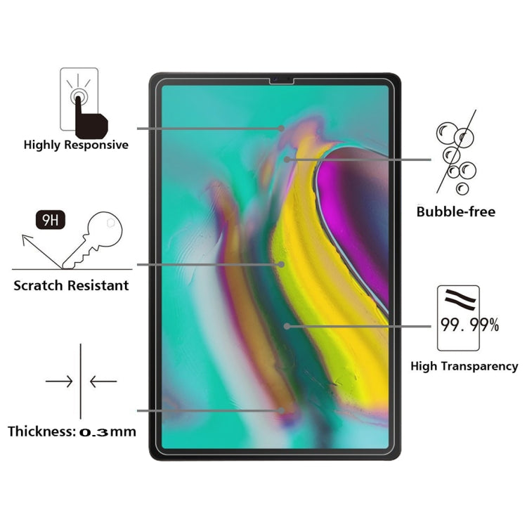 9H Surface Hardness Anti-fingerprint Explosion-proof Tempered Glass Film for Galaxy Tab A 10.1 (2019), For Galaxy Tab A 10.1