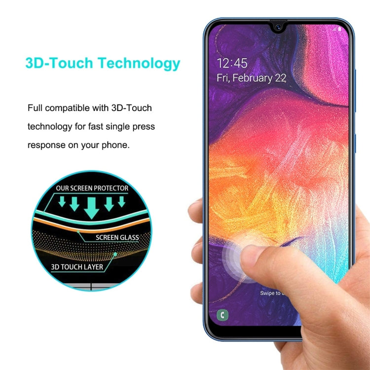 ENKAY Hat-Prince 0.26mm 9H 6D Curved Full Screen Tempered Glass Film for Galaxy A30 / A50, For Galaxy A30 / A50