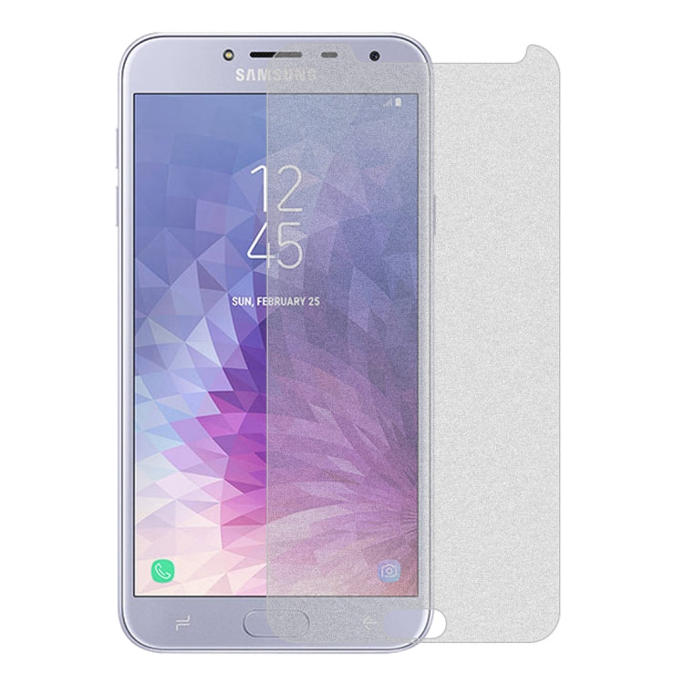 50 PCS Non-Full Matte Frosted Tempered Glass Film for Galaxy J4, No Retail Package, For Galaxy J4 (50 PCS)