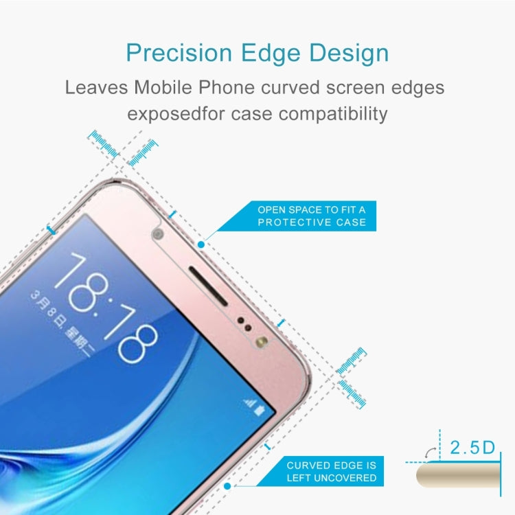 50 PCS for Galaxy J5 (2017) / J530 (US Version) 0.3mm 9H Surface Hardness 2.5D Explosion-proof Tempered Glass Non-full Screen Film, No Retail Package, For Galaxy J5 (2017) / J530 (US Version)(50 PCS)