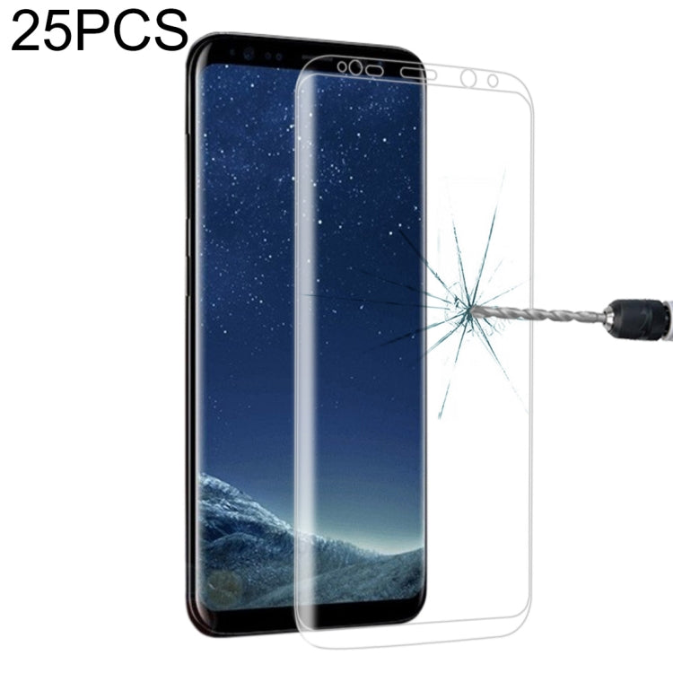 25 PCS Full Screen Tempered Glass Screen Protector For Galaxy S8 / G9500
