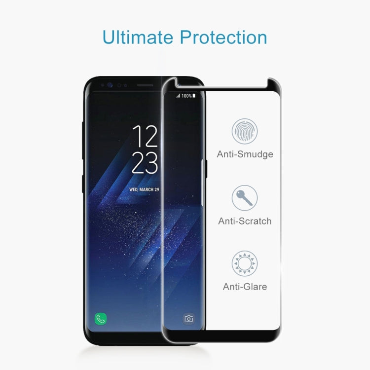 25 PCS For Galaxy S8 / G950 Case Friendly Screen Curved Tempered Glass Film