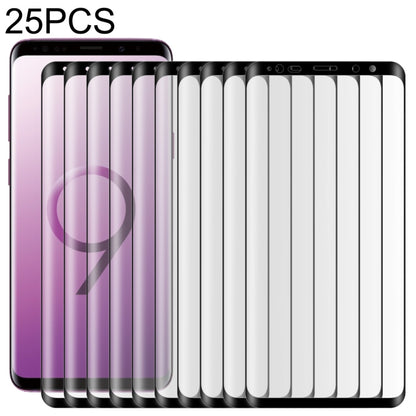 25 PCS For Galaxy Note9 0.3mm 9H Surface Hardness 3D Curved Edge Full Screen Tempered Glass Film