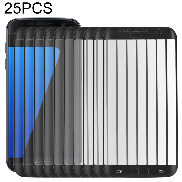 25 PCS For Galaxy S7 Edge / G935 0.26mm 9H Surface Hardness 3D Explosion-proof Colorized Silk-screen Tempered Glass Full Screen Film
