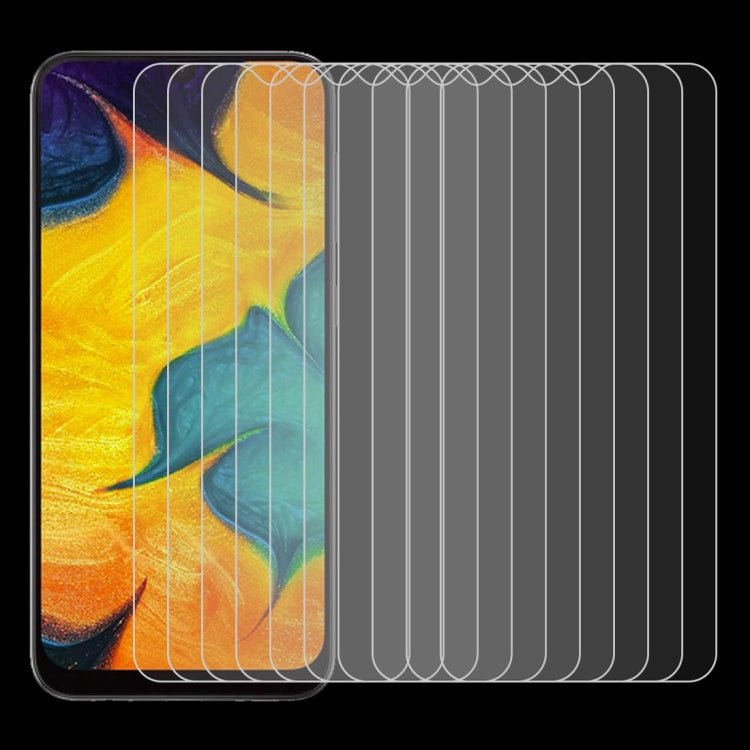 10 PCS 0.26mm 9H 2.5D Tempered Glass Film for Galaxy A30 / A30 JP, For Galaxy A30 (10 PCS)