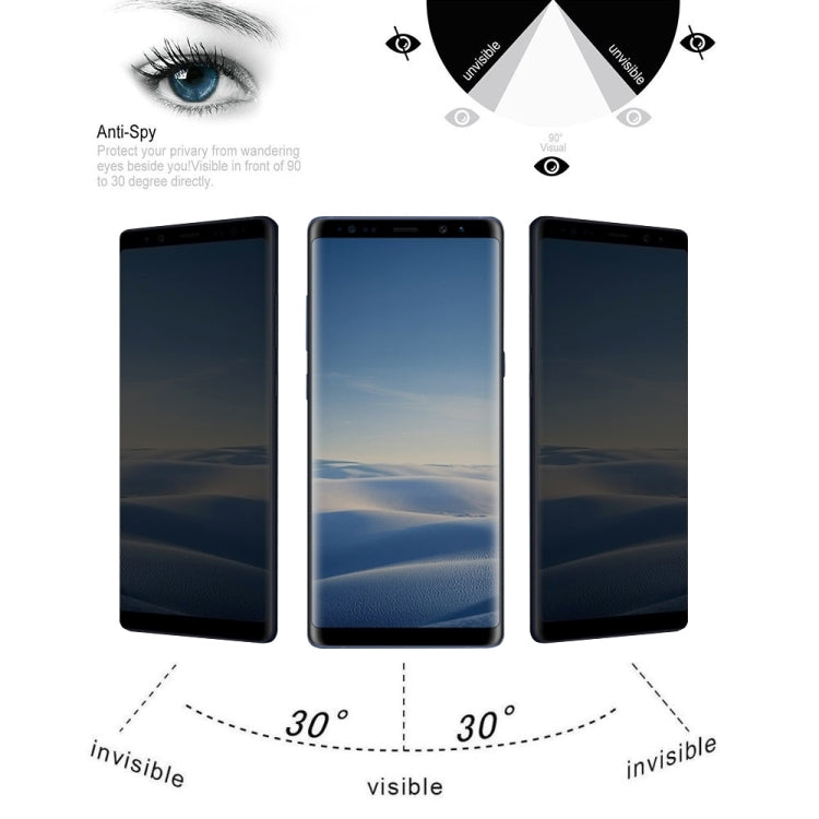 UV Full Cover Anti-spy Tempered Glass Film for Galaxy Note 8, For Galaxy Note 8 (1 PC)