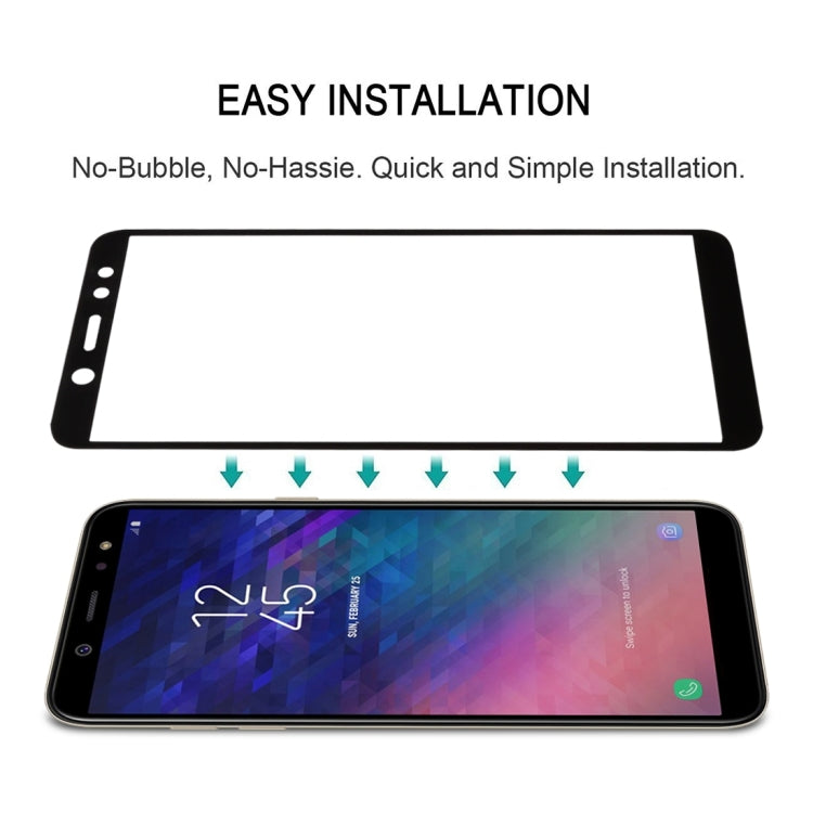 Full Glue Full Cover Screen Protector Tempered Glass film for Galaxy A6+ (2018), For Galaxy A6+ (2018)