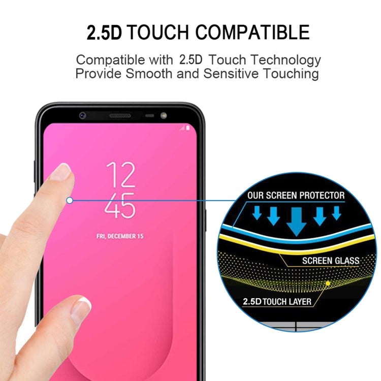 Full Glue Full Cover Screen Protector Tempered Glass film for Galaxy J8 (2018), For Galaxy J8 (2018)