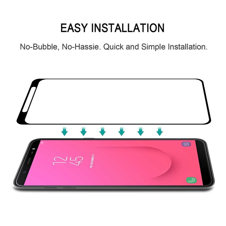 Full Glue Full Cover Screen Protector Tempered Glass film for Galaxy J8 (2018), For Galaxy J8 (2018)
